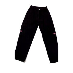 Shein Wake Baggy Cargo Jeans Black Denim Women’s Size S # 18